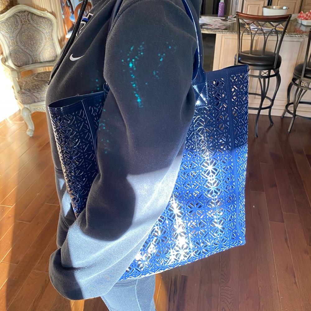 Tory Burch Tote Bag Navy NWT - Picture 6 of 6